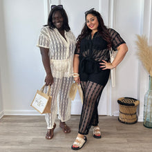 Charger l'image dans la galerie, Pantalon crochet beige en coton