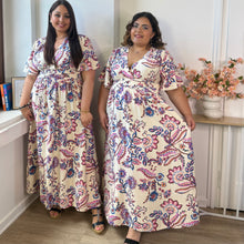 Charger l'image dans la galerie, Robe longue écrue romance florale