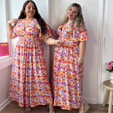 Charger l'image dans la galerie, Robe longue fleurs multicolores