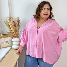 Charger l'image dans la galerie, Chemise oversize rose