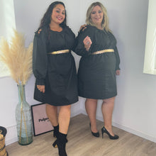 Charger l'image dans la galerie, Robe épaules ouvertes noire