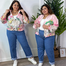 Charger l'image dans la galerie, Pantalon effet jean mom clair en coton