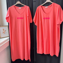 Charger l'image dans la galerie, Robe t-shirt courte iconic corail