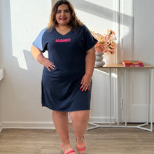 Charger l'image dans la galerie, Robe t-shirt courte iconic marine