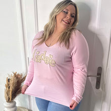 Charger l'image dans la galerie, Pull j’adore rose - réassort prévu activez l’alerte