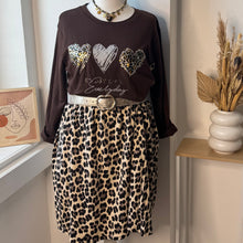 Charger l'image dans la galerie, Robe sweat léopard marron