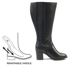 Charger l'image dans la galerie, Bottes ROMY pour mollets larges noir - 3XL