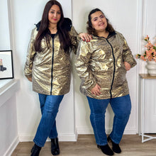 Charger l'image dans la galerie, Veste réversible imperméable noir & léopard