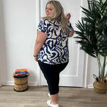 Charger l'image dans la galerie, Blouse fluide à imprimé bleu
