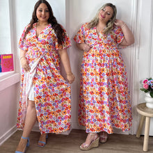 Charger l'image dans la galerie, Robe longue fleurs multicolores