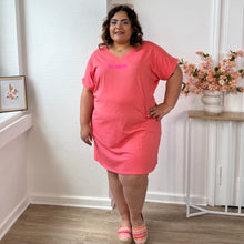 Charger l'image dans la galerie, Robe t-shirt courte iconic corail