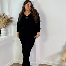 Charger l'image dans la galerie, Pull détail étoile noir