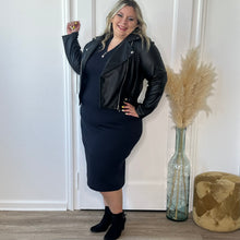 Charger l'image dans la galerie, Perfecto court similicuir noir