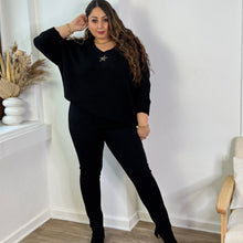 Charger l'image dans la galerie, Pull détail étoile noir