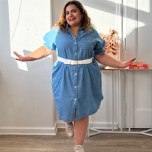 Charger l'image dans la galerie, Robe effet jean en coton