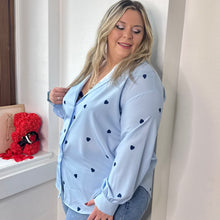 Charger l'image dans la galerie, Chemisier coeur bleu - réassort prévu activez l’alerte