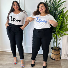 Charger l'image dans la galerie, Pantalon magique stretch à noeud noir