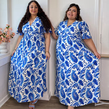 Charger l'image dans la galerie, Robe longue bleu riviera