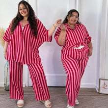 Charger l'image dans la galerie, Pantalon à rayures en gaze de coton