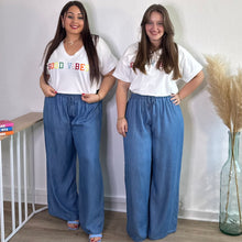 Charger l'image dans la galerie, Pantalon fluide couleur jean (convient pour +1m65)