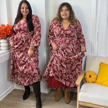 Charger l'image dans la galerie, Robe longue floraison bordeaux
