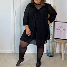 Charger l'image dans la galerie, Collant 20 deniers à pois noir