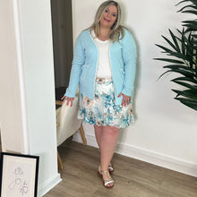 Charger l'image dans la galerie, Gilet vert d’eau à bordure dorée en coton