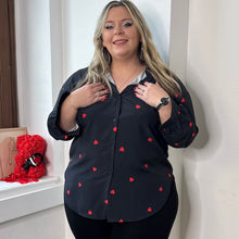 Charger l'image dans la galerie, Chemisier coeur rouge