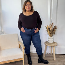 Charger l'image dans la galerie, Top basique avec doublure poitrine intégrée chocolat