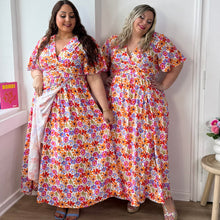 Charger l'image dans la galerie, Robe longue fleurs multicolores