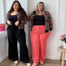Charger l'image dans la galerie, Pantalon en gaz de coton noir
