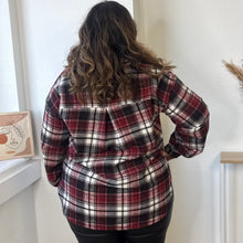 Charger l'image dans la galerie, Chemise à carreaux bordeaux - matière épaisse
