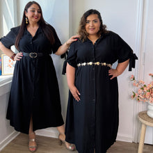 Charger l'image dans la galerie, Robe chemise noire - EN ÉDITION LIMITÉE