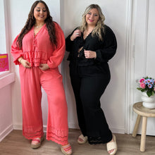 Charger l'image dans la galerie, Pantalon en gaz de coton corail