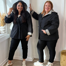 Charger l'image dans la galerie, Veste imperméable à carreaux noir
