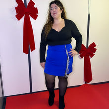 Charger l'image dans la galerie, Jupe à franges de diamants bleue roi