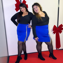Charger l'image dans la galerie, Jupe à franges de diamants bleue roi