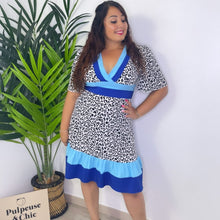 Charger l'image dans la galerie, Robe chic & élégante imprimé léopard