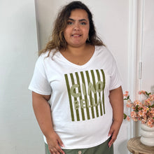 Charger l'image dans la galerie, T-shirt ciao Bella kaki en coton
