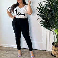 Charger l&#39;image dans la galerie, T-shirt love noir en coton - ÉDITION LIMITÉE
