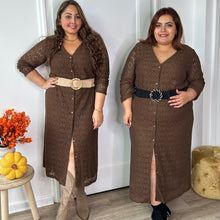 Charger l&#39;image dans la galerie, Robe longue crochet chocolat
