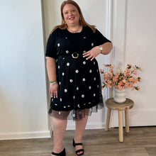 Charger l'image dans la galerie, Robe marguerite noire en tulle
