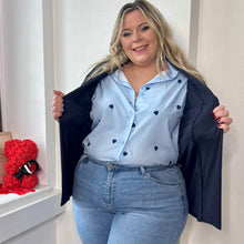 Charger l'image dans la galerie, Chemisier coeur bleu - réassort prévu activez l’alerte
