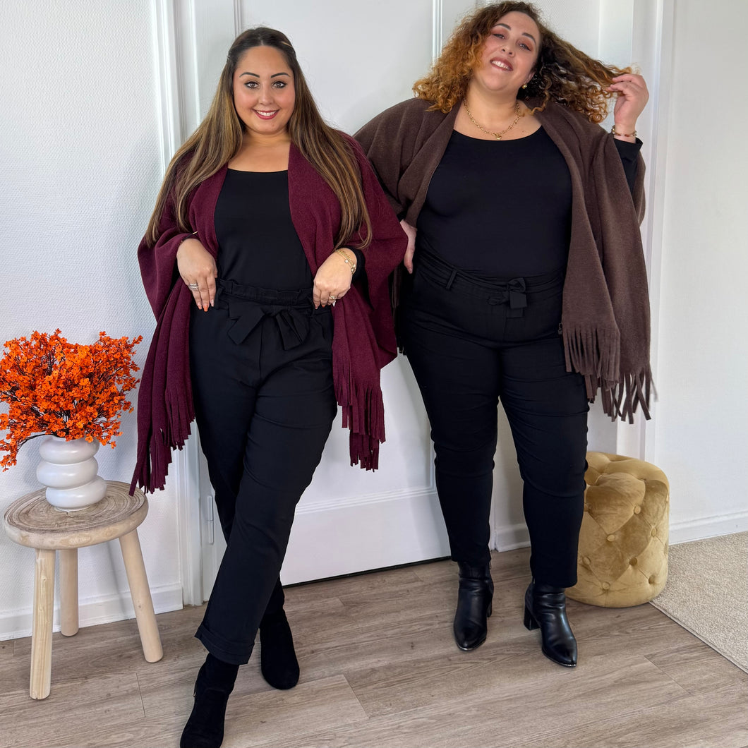 Pantalon magique stretch à noeud noir