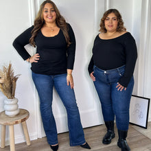 Charger l'image dans la galerie, Top basique avec doublure poitrine intégrée noir
