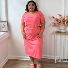 Charger l'image dans la galerie, Robe t-shirt longue iconic corail
