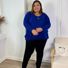 Charger l'image dans la galerie, Pull détail étoile noir
