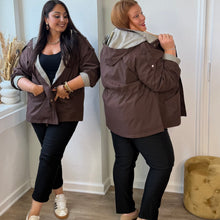 Charger l'image dans la galerie, Veste imperméable à carreaux marron

