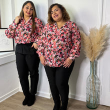 Charger l'image dans la galerie, Chemisier fluide fleuri aux tons rose
