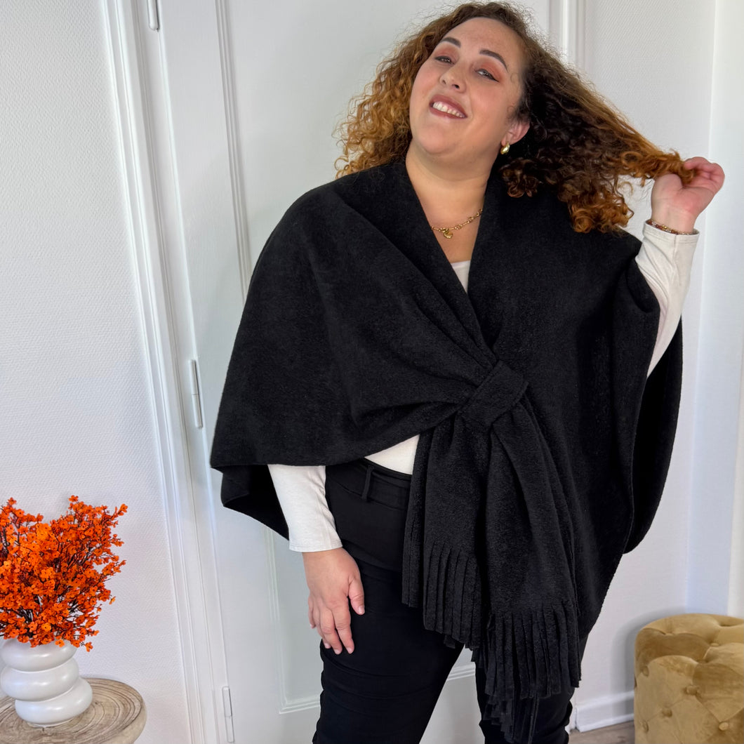 Cape oversize noir